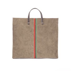 Clare V suede bag purse Simple Tote in gray